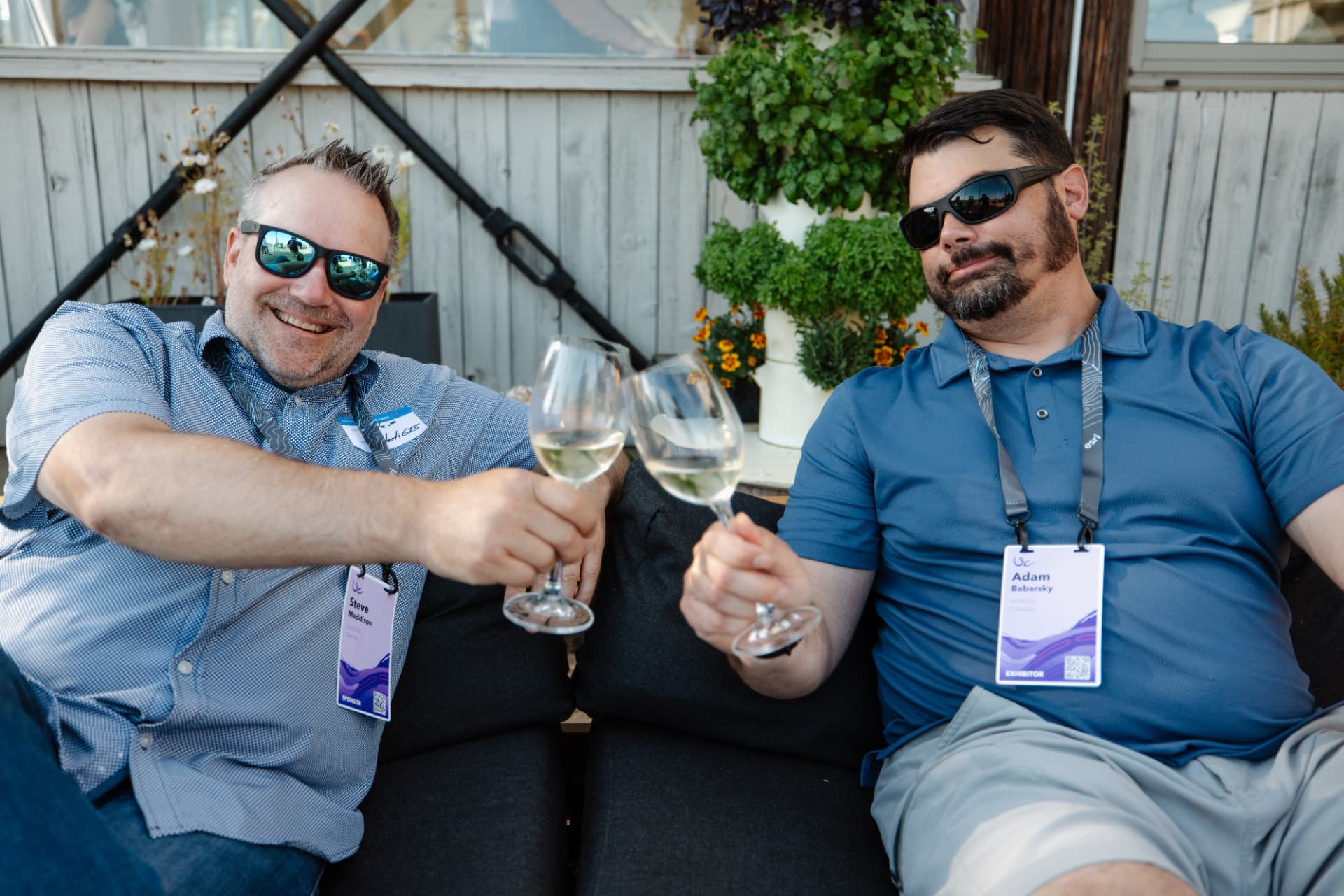 Attendees toasting during an Energy Central happy hour